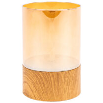 LED sviečka v skle Amber, 10 x 15 cm