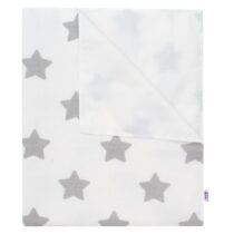New Baby Nepremokavá flanelová podložka Hviezdičky biela, 57 x 47 cm
