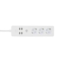 Tellur WiFi Smart Power Strip, 3× 4× USB 4 A, 2200 W, 10 A, 1,8 m predlžovací kábel